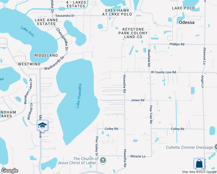 map of restaurants, bars, coffee shops, grocery stores, and more near 19910 Hiawatha Road in Odessa