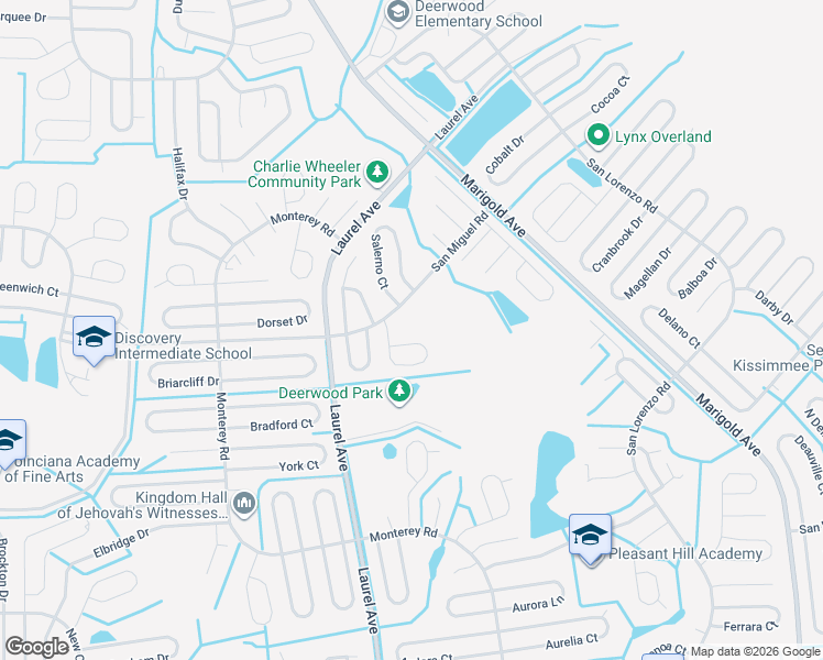 map of restaurants, bars, coffee shops, grocery stores, and more near 845 San Jose Court in Kissimmee