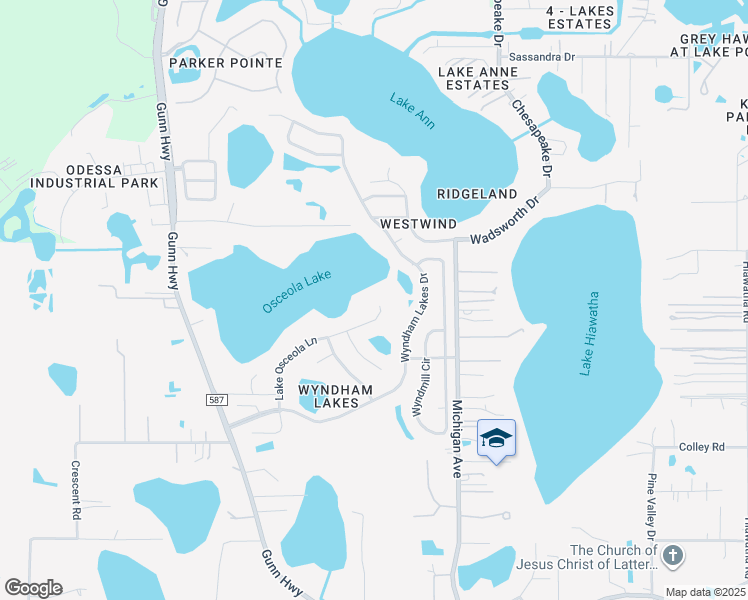 map of restaurants, bars, coffee shops, grocery stores, and more near 19722 Lake Osceola Lane in Odessa