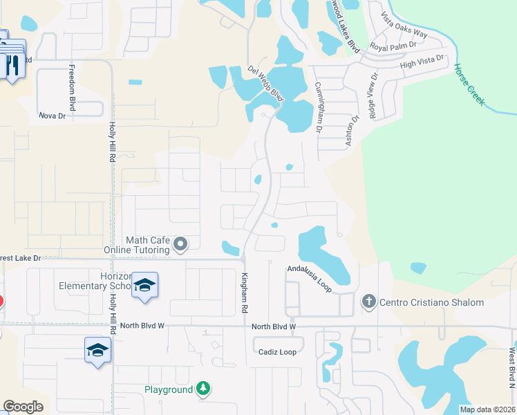 map of restaurants, bars, coffee shops, grocery stores, and more near 664 Cordoba Drive in Davenport