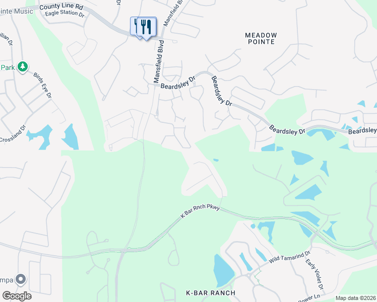 map of restaurants, bars, coffee shops, grocery stores, and more near 1005 Tullamore Drive in Wesley Chapel