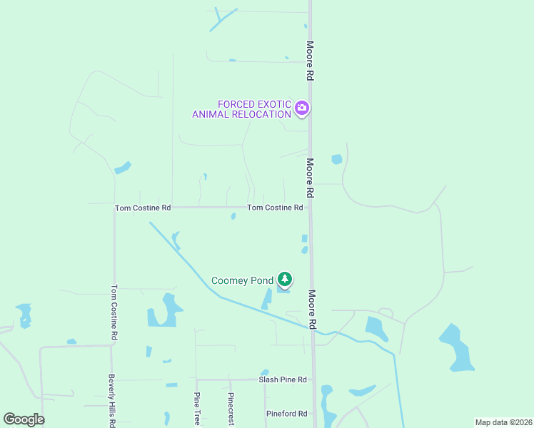 map of restaurants, bars, coffee shops, grocery stores, and more near 9427 Tom Costine Road in Lakeland