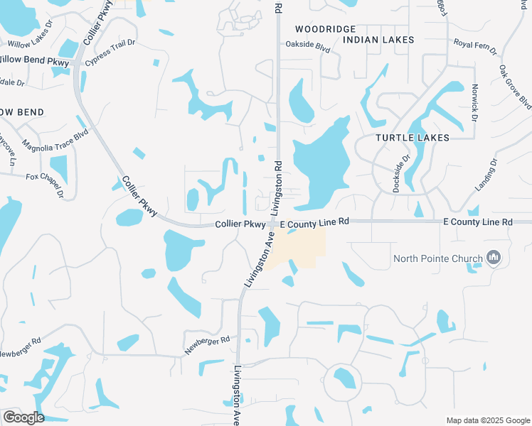 map of restaurants, bars, coffee shops, grocery stores, and more near 1001 Livingston Road in Lutz