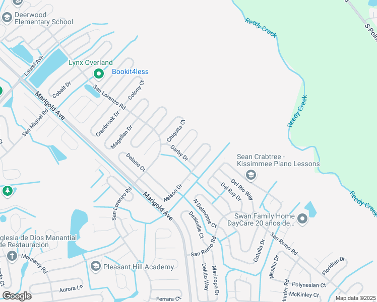 map of restaurants, bars, coffee shops, grocery stores, and more near 306 Cornwallis Court in Kissimmee