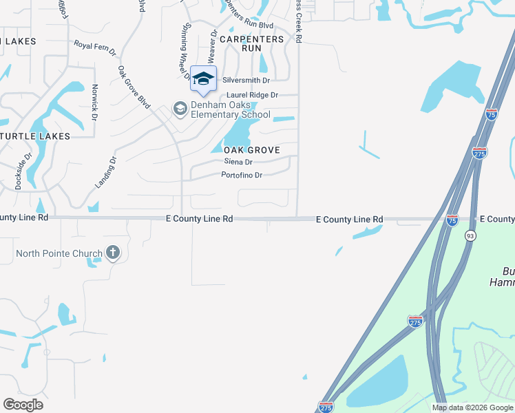 map of restaurants, bars, coffee shops, grocery stores, and more near 4893 Lambrusco Loop in Lutz