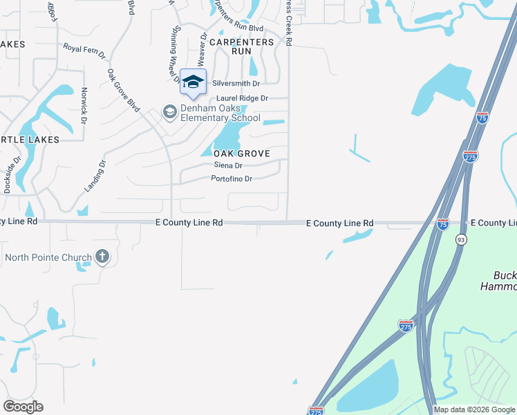 map of restaurants, bars, coffee shops, grocery stores, and more near 4893 Lambrusco Loop in Lutz