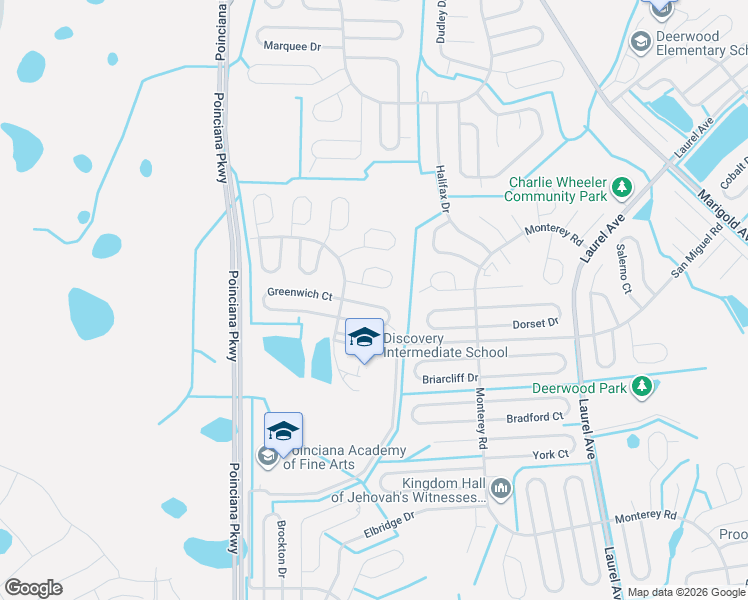 map of restaurants, bars, coffee shops, grocery stores, and more near 237 Grifford Drive in Kissimmee