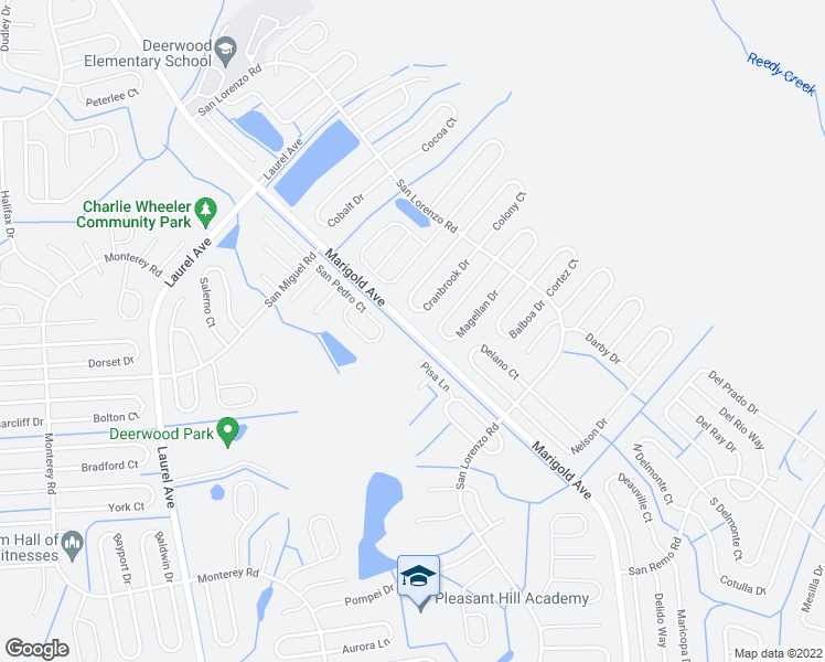 map of restaurants, bars, coffee shops, grocery stores, and more near Marigold Ave in Poinciana