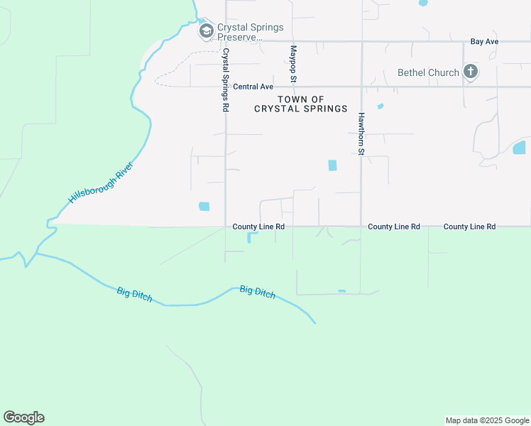 map of restaurants, bars, coffee shops, grocery stores, and more near 38335 County Line Road in Zephyrhills