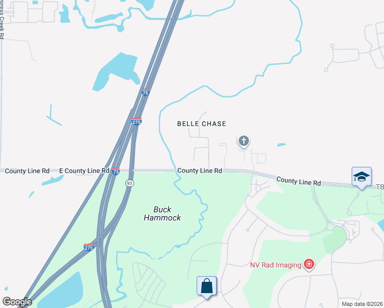map of restaurants, bars, coffee shops, grocery stores, and more near 1045 Napolean Way in Wesley Chapel