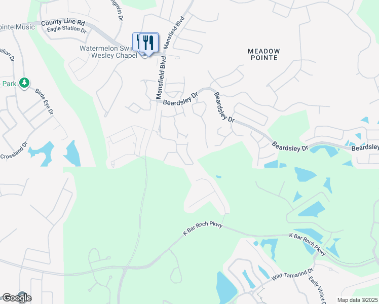 map of restaurants, bars, coffee shops, grocery stores, and more near 1050 Blackwater Drive in Zephyrhills