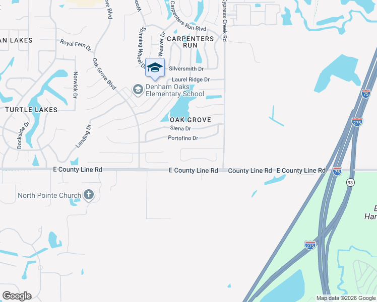 map of restaurants, bars, coffee shops, grocery stores, and more near 24738 Portofino Drive in Lutz