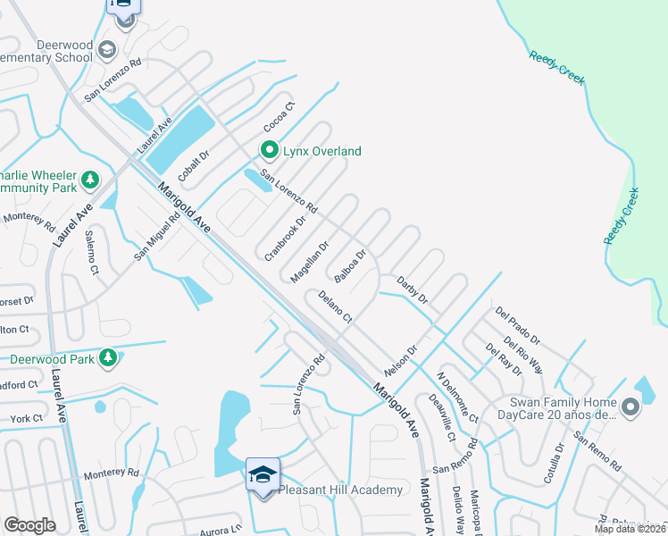 map of restaurants, bars, coffee shops, grocery stores, and more near 236 Balboa Drive in Kissimmee