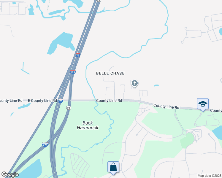map of restaurants, bars, coffee shops, grocery stores, and more near 1128 Napolean Way in Wesley Chapel