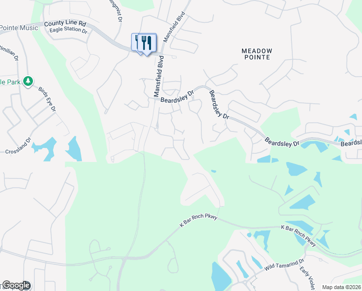 map of restaurants, bars, coffee shops, grocery stores, and more near 1103 Blackwater Drive in Wesley Chapel