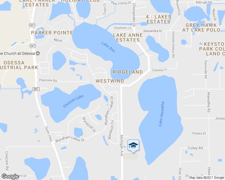 map of restaurants, bars, coffee shops, grocery stores, and more near 19933 Wyndmill Circle in Odessa
