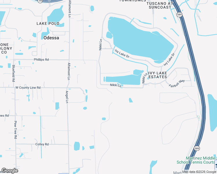 map of restaurants, bars, coffee shops, grocery stores, and more near 16450 Nikki Ln in Odessa