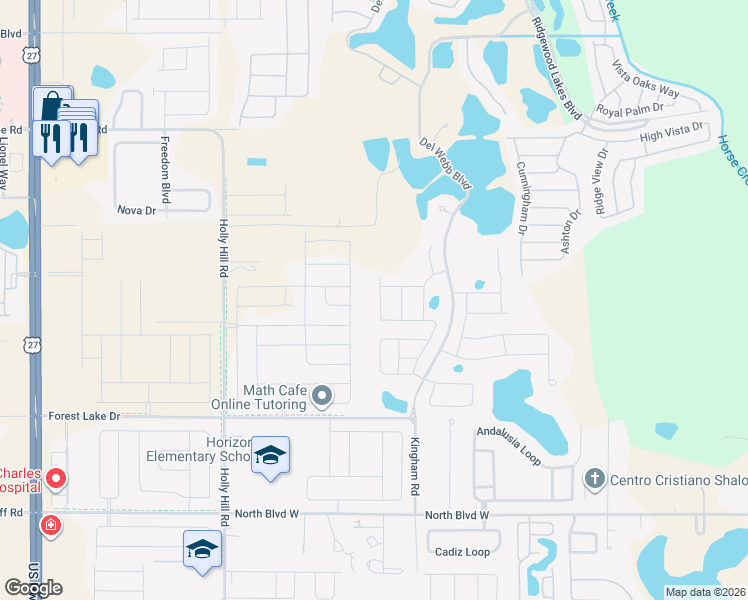 map of restaurants, bars, coffee shops, grocery stores, and more near 475 Palencia Place in Davenport