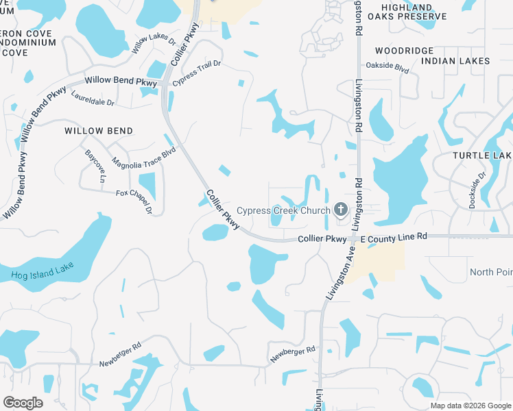 map of restaurants, bars, coffee shops, grocery stores, and more near 1106 Waybrook Court in Lutz