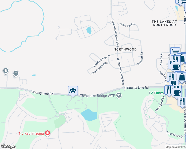 map of restaurants, bars, coffee shops, grocery stores, and more near 27006 Sea Breeze Way in Wesley Chapel