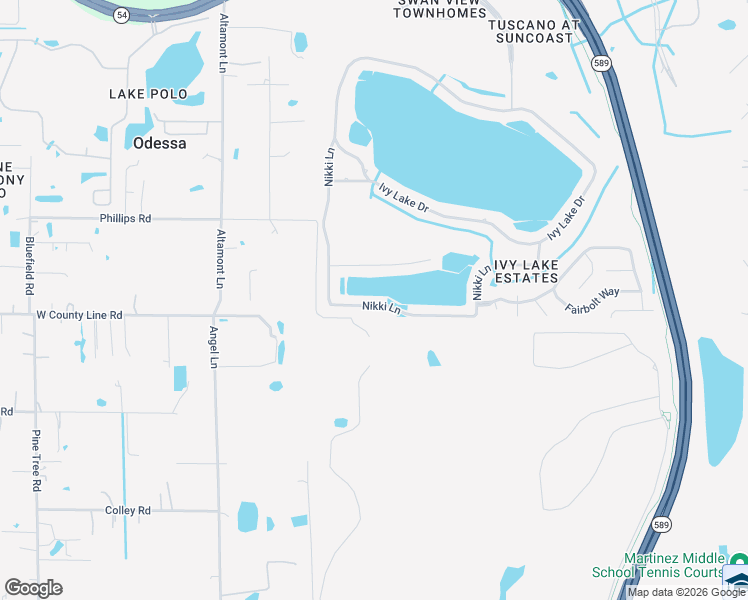 map of restaurants, bars, coffee shops, grocery stores, and more near 16515 Nikki Lane in Odessa
