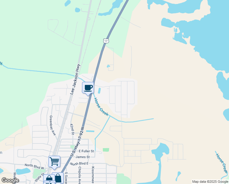map of restaurants, bars, coffee shops, grocery stores, and more near 1122 U.S. 17 in Davenport