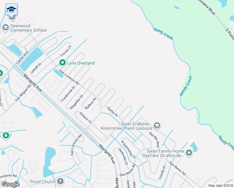 map of restaurants, bars, coffee shops, grocery stores, and more near 324 Chiquita Court in Kissimmee