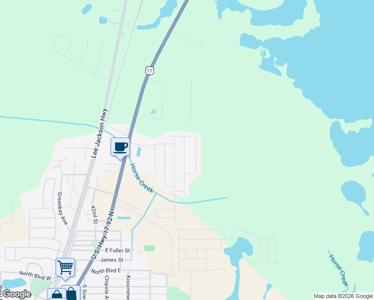map of restaurants, bars, coffee shops, grocery stores, and more near 1122 U.S. 17 in Davenport
