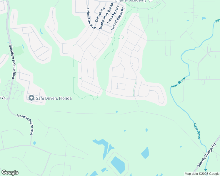 map of restaurants, bars, coffee shops, grocery stores, and more near 1037 Bering Road in Wesley Chapel