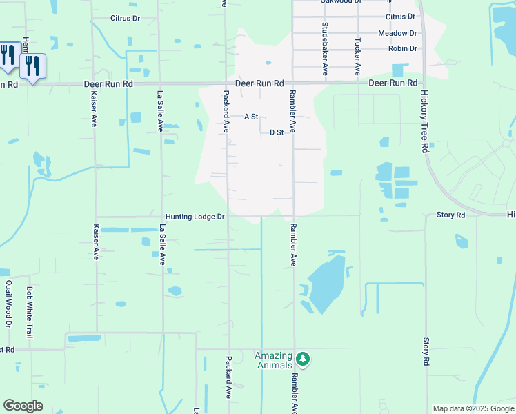 map of restaurants, bars, coffee shops, grocery stores, and more near 4635 Hunting Lodge Drive in Saint Cloud