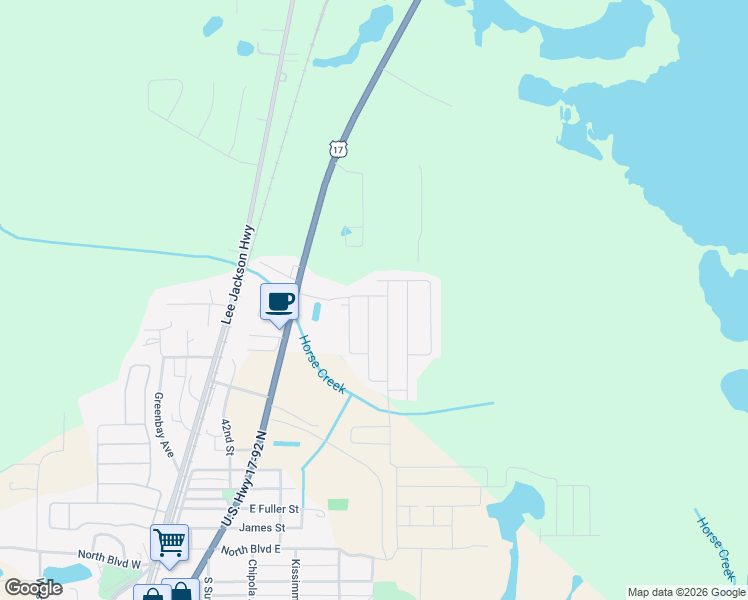 map of restaurants, bars, coffee shops, grocery stores, and more near 1122 U.S. 17 in Davenport