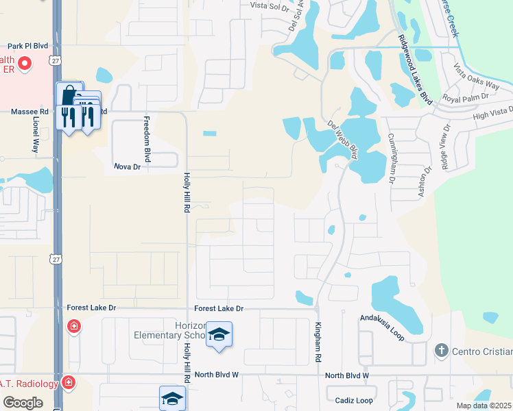 map of restaurants, bars, coffee shops, grocery stores, and more near 455 Palencia Place in Davenport