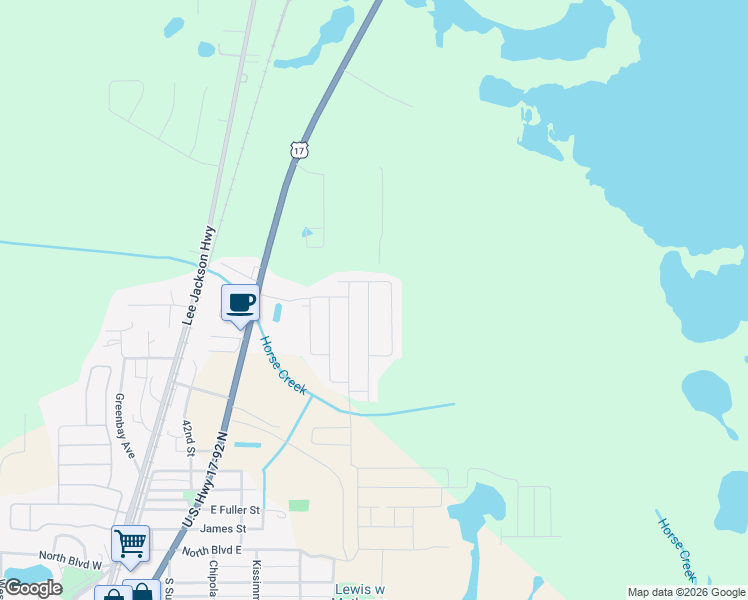 map of restaurants, bars, coffee shops, grocery stores, and more near 1122 U.S. 17 in Davenport