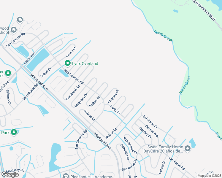 map of restaurants, bars, coffee shops, grocery stores, and more near 334 Chiquita Court in Kissimmee