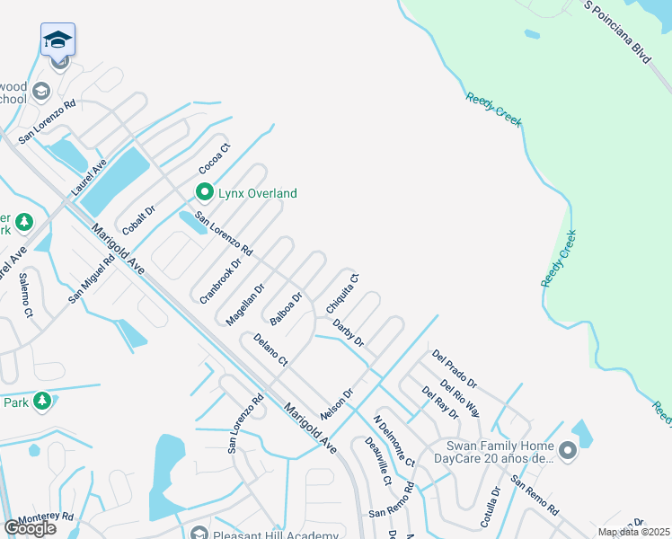 map of restaurants, bars, coffee shops, grocery stores, and more near 334 Chiquita Court in Kissimmee