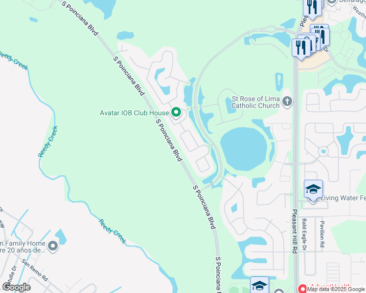 map of restaurants, bars, coffee shops, grocery stores, and more near 3935 Port Sea Place in Kissimmee