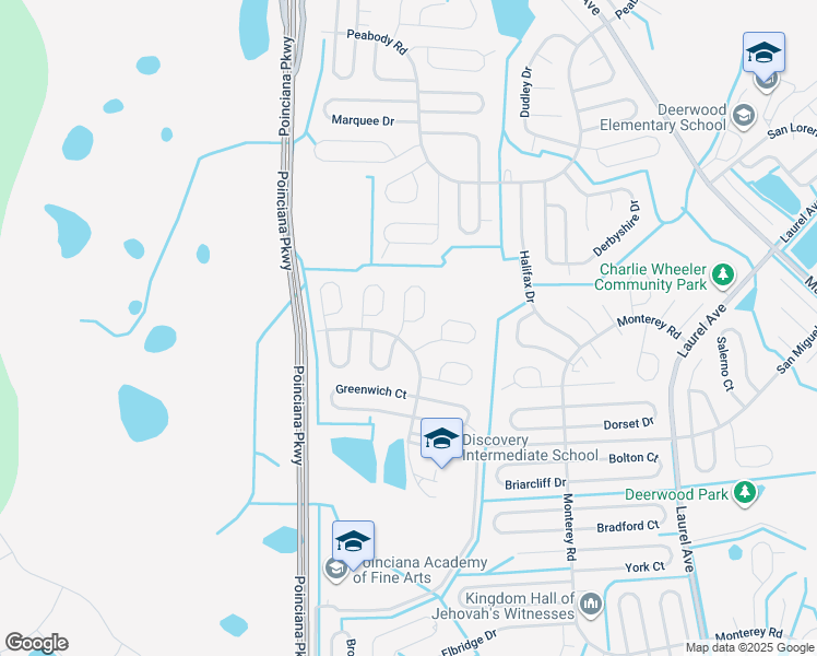 map of restaurants, bars, coffee shops, grocery stores, and more near 902 Gillingham Court in Kissimmee