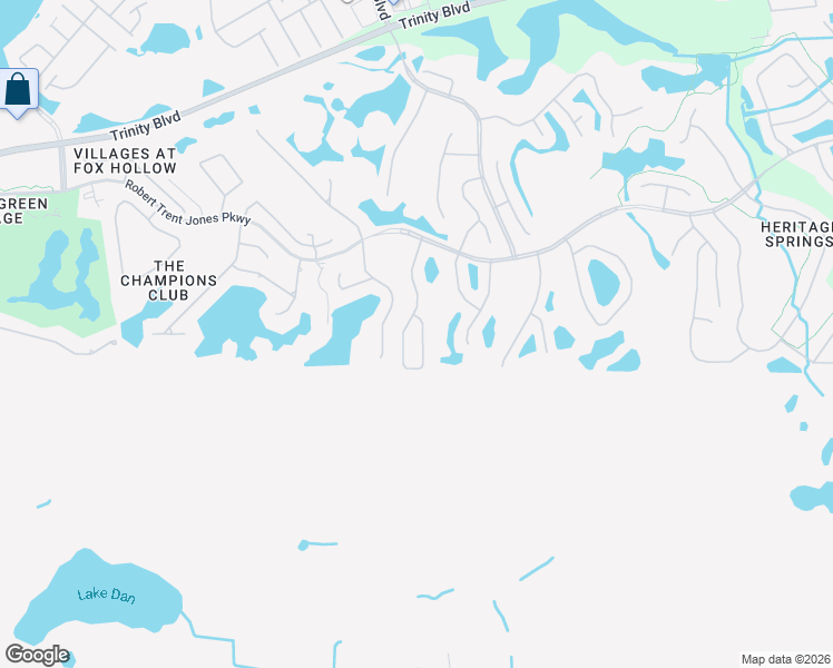map of restaurants, bars, coffee shops, grocery stores, and more near 1012 Almondwood Drive in Trinity