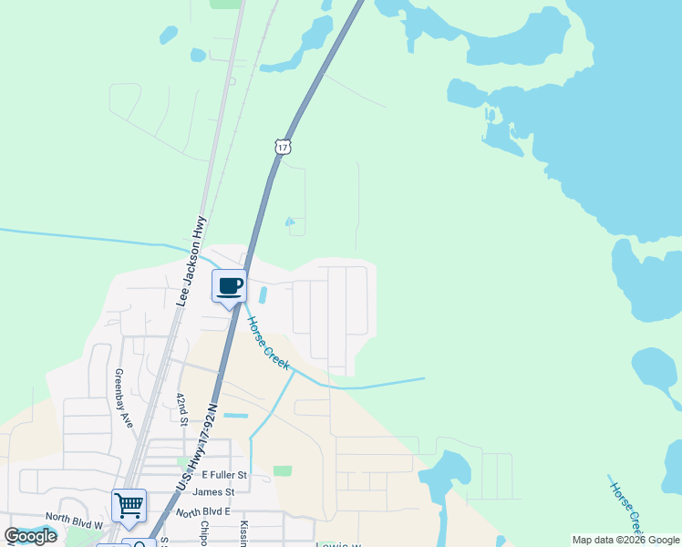 map of restaurants, bars, coffee shops, grocery stores, and more near 1122 U.S. 17 in Davenport