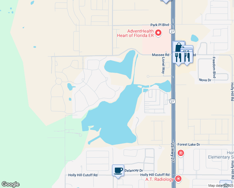 map of restaurants, bars, coffee shops, grocery stores, and more near 816 Brooklet Drive in Davenport