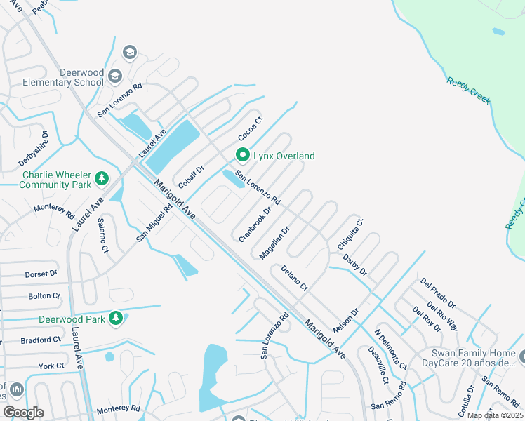 map of restaurants, bars, coffee shops, grocery stores, and more near 208 Cranbrook Drive in Kissimmee