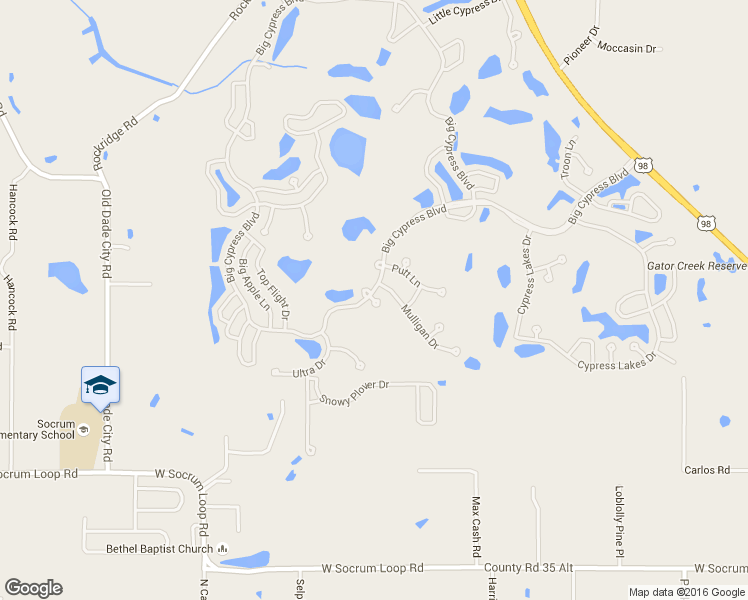 map of restaurants, bars, coffee shops, grocery stores, and more near Sand Wedge Court in Lakeland