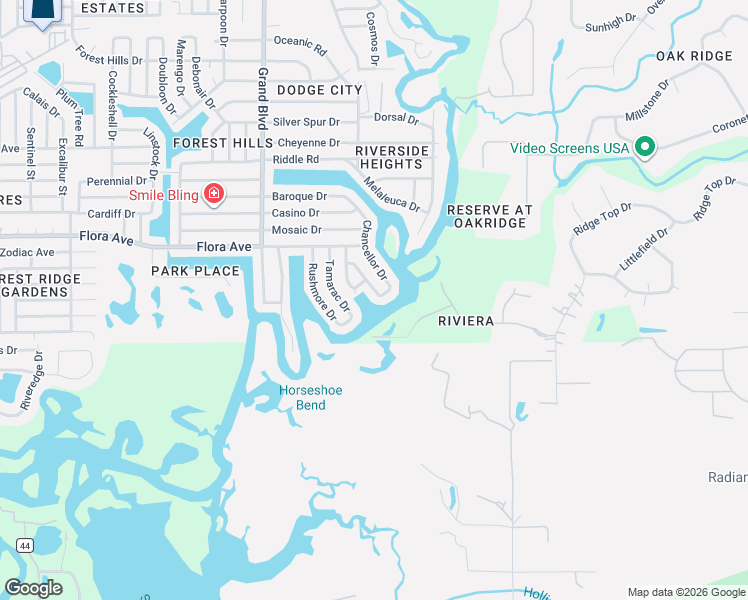 map of restaurants, bars, coffee shops, grocery stores, and more near 1125 Fernwood Drive in Holiday
