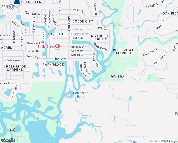 map of restaurants, bars, coffee shops, grocery stores, and more near 1059 Tamarac Drive in Holiday