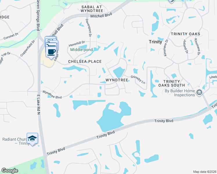map of restaurants, bars, coffee shops, grocery stores, and more near 7606 Albacore Drive in New Port Richey