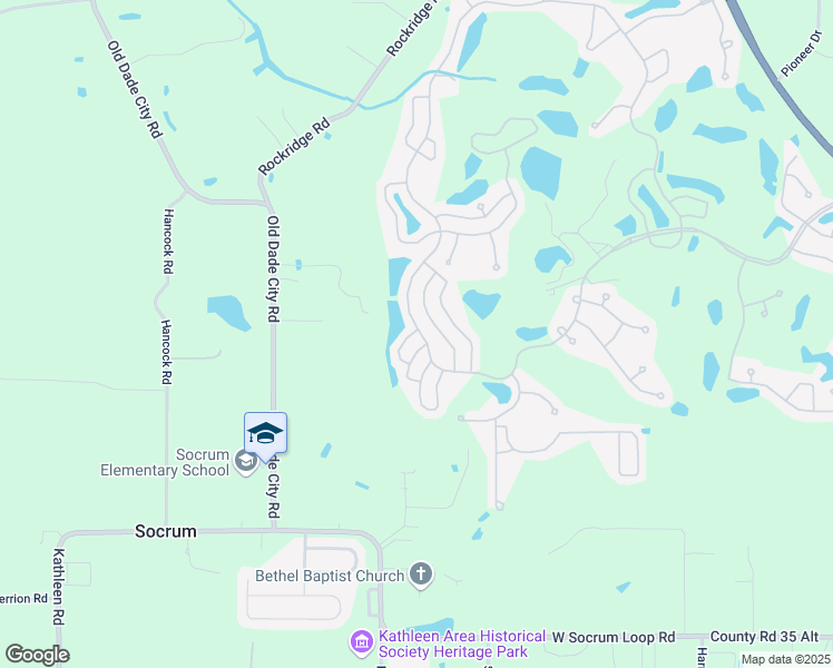map of restaurants, bars, coffee shops, grocery stores, and more near Max Fly Drive in Lakeland