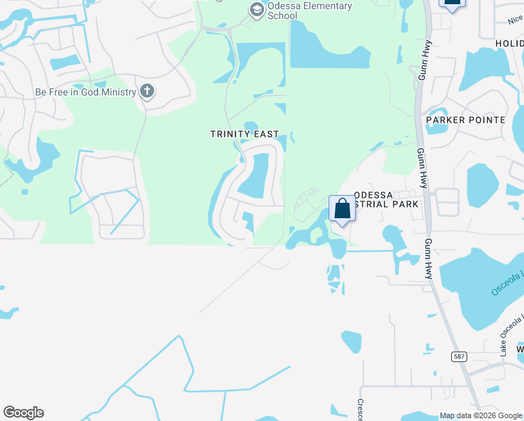 map of restaurants, bars, coffee shops, grocery stores, and more near 12912 Tikal Way in Trinity