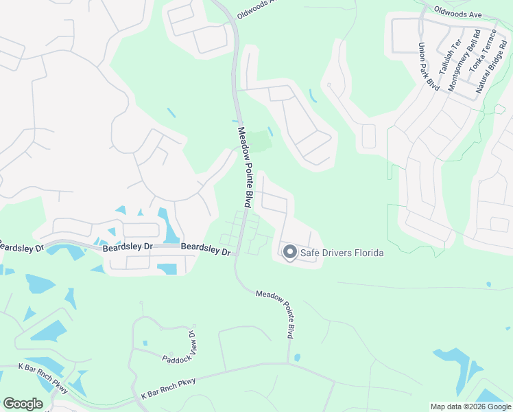 map of restaurants, bars, coffee shops, grocery stores, and more near 1233 Ambridge Drive in Wesley Chapel