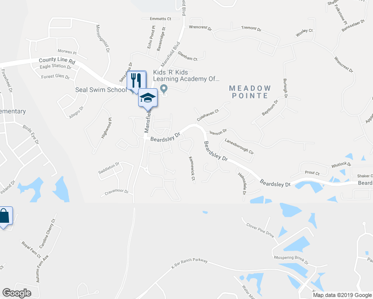 map of restaurants, bars, coffee shops, grocery stores, and more near 1232 Throckmorton Drive in Zephyrhills
