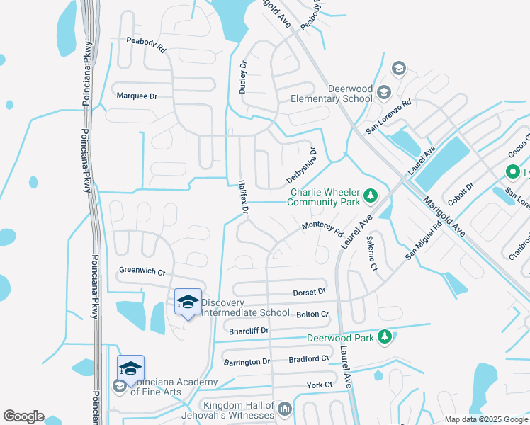 map of restaurants, bars, coffee shops, grocery stores, and more near 821 Savona Place in Kissimmee